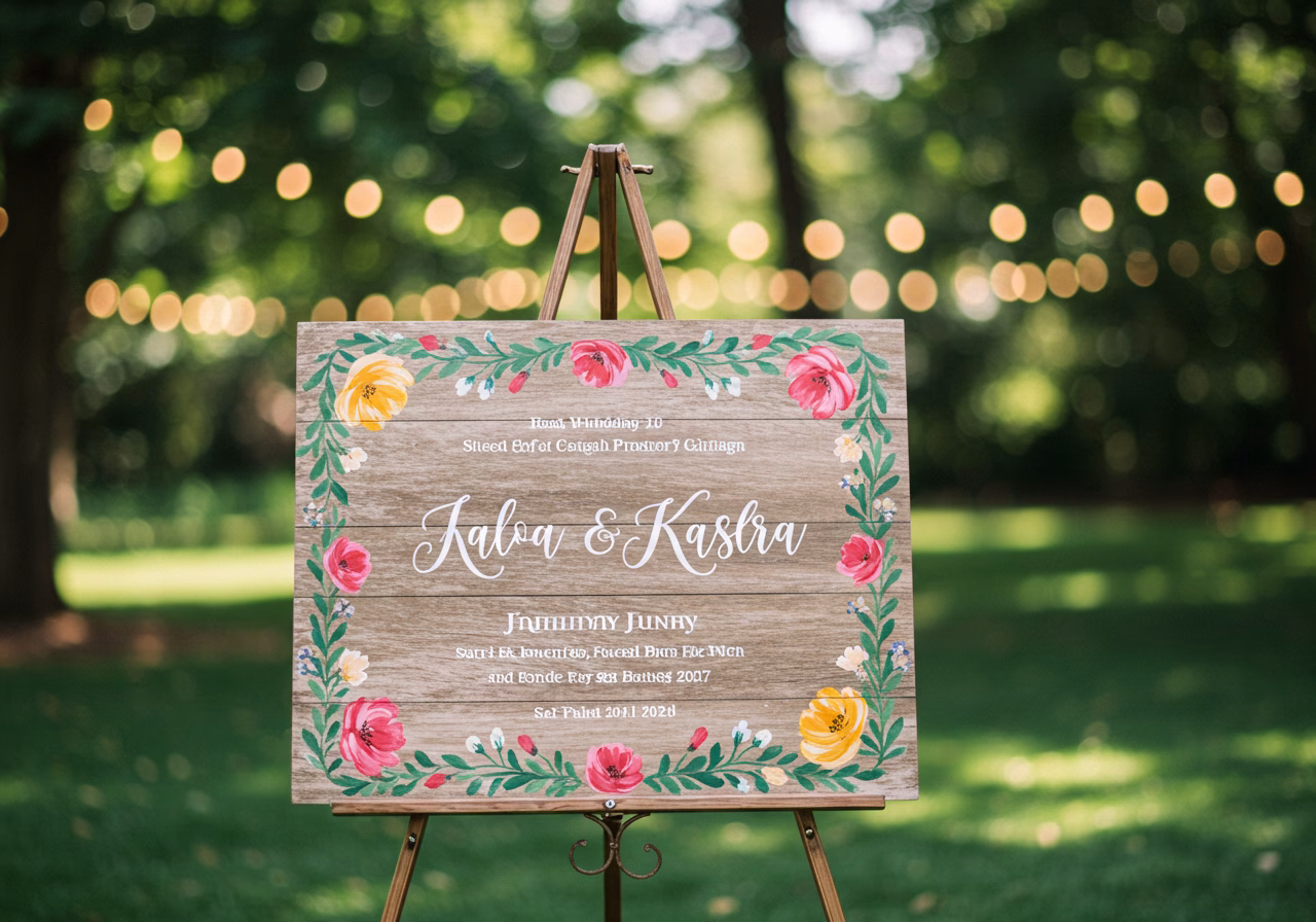 Frases românticas para convites de casamento simples e elegantes 2 Plaquinha de casamento