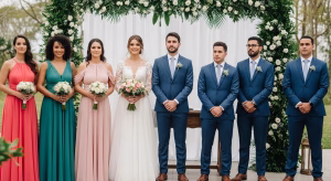 Padrinhos no Altar: Emoção e Apoio no Grande Dia